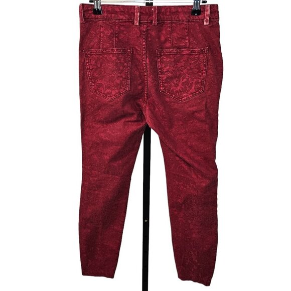 Anthropologie Pilcro High Rise  Denim Flocked Legging Size 26 - Picture 9 of 9